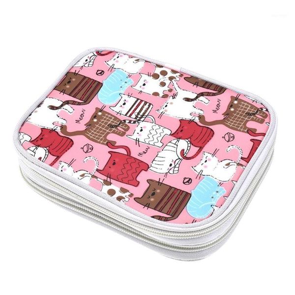 

crochet hook case organizer zipper bag with web pockets for various crochet needles and knitting accessories1, Black