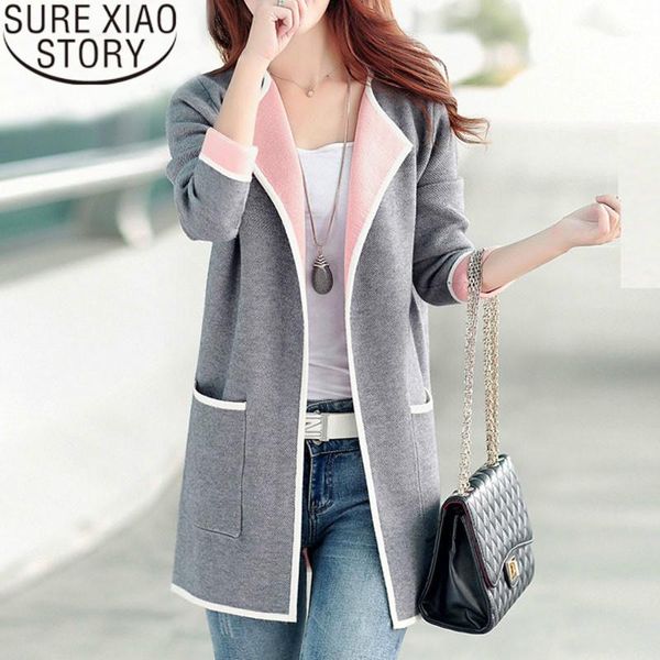 

autumn winter jacket coats 5xl plus size women coat knitted jackets female outerwear fashion cardigan long women jacket 1716 501, Black;brown