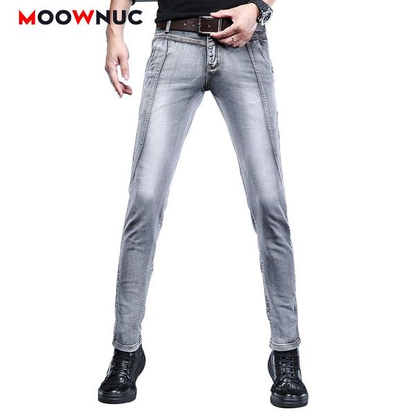 

men's jeans fashion pants streetwear for men grey sweatpants hip hop denim male casual moownuc full-length fit 2021 spring autumn, Blue