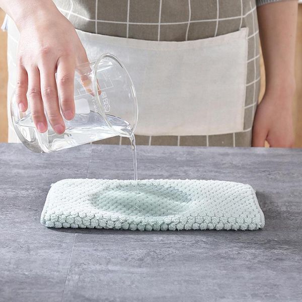 

3colors absorbent microfiber kitchen towel cleaning cloth hangable coral fleece dish dish cloth rag tools gadgets tela household h wmtnxx