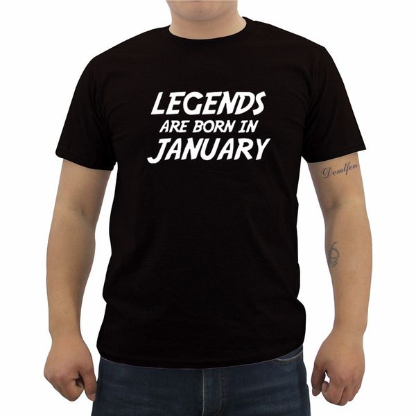 

legends are born in january new style men harajuku birthday classic men's lovely male short sleeve hoodie designers t shirts sweatshirt