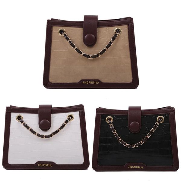 

fashion crocodile pattern women's shoulder messenger bag luxury retro chain leisure travel handbag