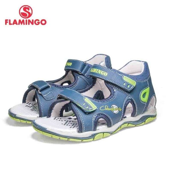 

flamingo brand mixed color summer hook&loop blue casual kids shoes little outdoor sandals flat for boy 81s-xdb-0759 y200404, Black;red