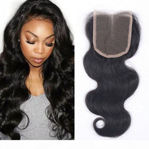 

peruvian virgin human hair lace closure 4x4 body wave closures with baby hair natural color hair closure, Black;brown