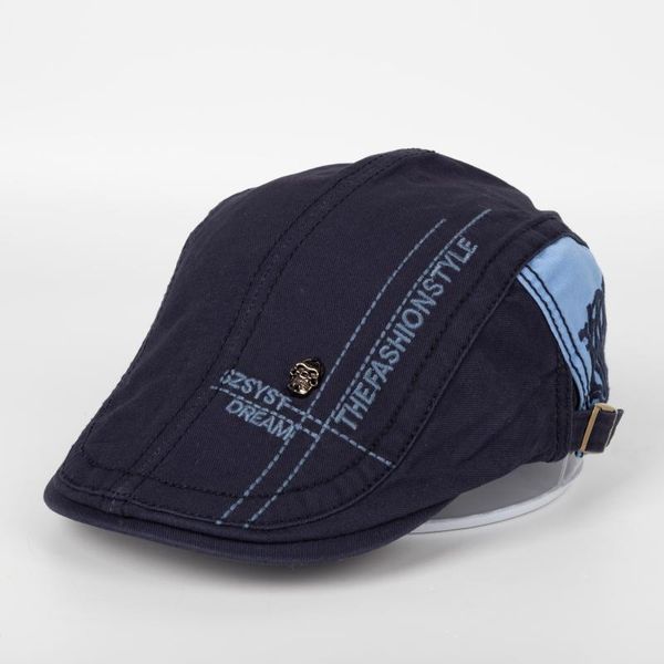 

berets duckbill hat washed cotton peaked cap breathable flat casquette ivy cabbie caps, Blue;gray
