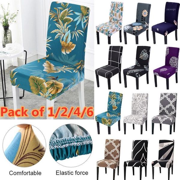 

elastic chair cover floral stretch printing chair covers for wedding dining room spandex office banquet housse de chaise1