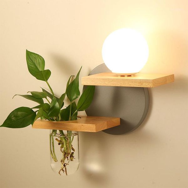 

wall lamp european-style personality bedroom green plants creative balcony living room aisle japanese led light zm11131
