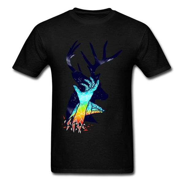 

tees thee deer tshirt shadow s fall brand mens printing round neck clothes black sport hooded sweatshirt hoodie men t shirt
