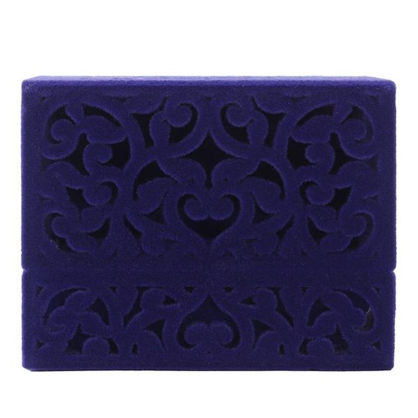 

hollow engagement wedding jewelry box holder display gift ring box blue, Pink;blue