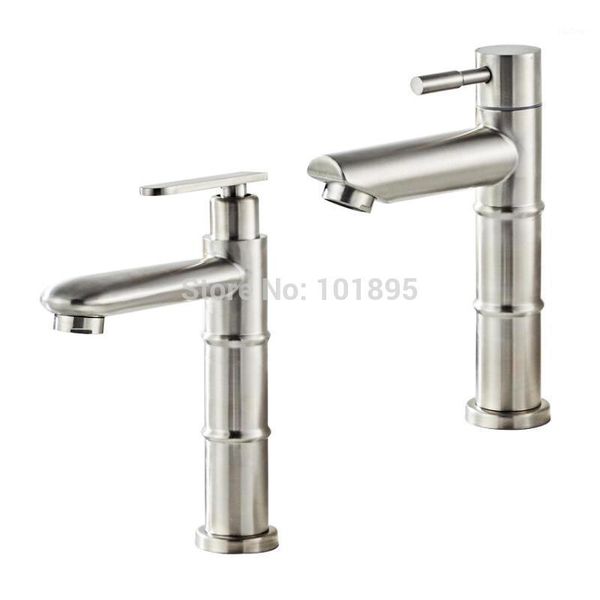 

sus304 stainless steel material nickel brushed cold water faucet1