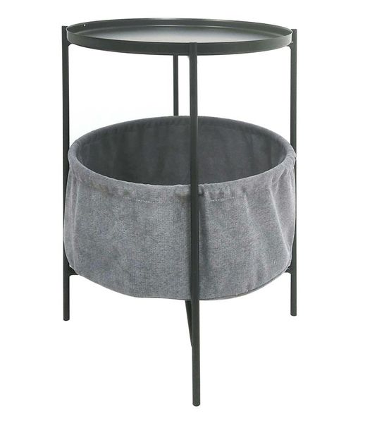 

fashion and practical round bedside table with fabric storage for living room, bedroom and office furniture