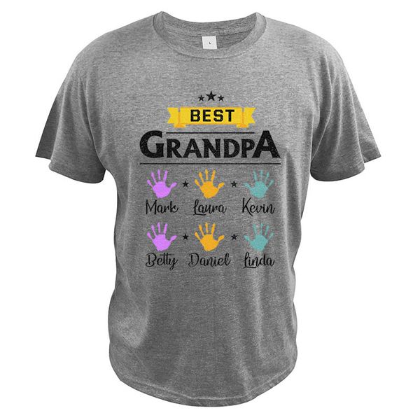 

grandpa with grandkids name personalized granddaddy birthday outfits tshirt premium pure tee hooded sweatshirt hoodie men t shirt