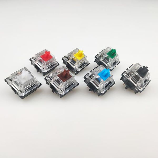 

idobao gateron mx switch 5 pin transparent case mx blue brown green white switches for mechanical keyboard cherry compatible1