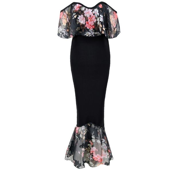 

2020 bandage fresh dress flower respirable tissue decoration mermaid bodycon/bandage dresses 2tv6, Black;gray