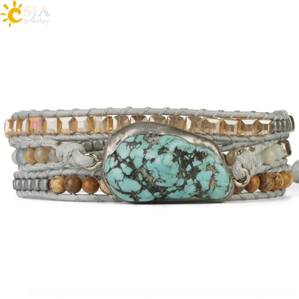 

ювелирные изделия способа богемский браслет бирюзовый бирюзовый браслет натуральный камень картина сосна камень мульти цикл намотки тканый с, Golden;silver