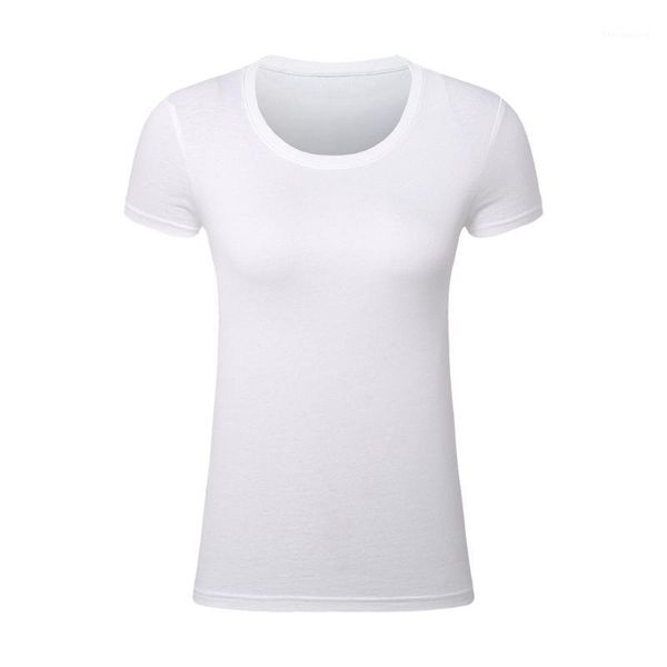 

shirt women cotton elastic gray basic t-shirts female casual1, White