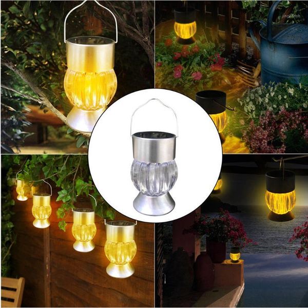 

portable lanterns drop waterproof solar light outdoor garden camping hanging led pumpkin lamp1