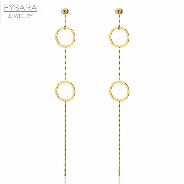 

fysara pentagram star moon pearl цепи длинные серьги кисточкой для женщин заявление ювелирные изделия oorbellen длинные цепи серьги bijoux q, Golden;silver