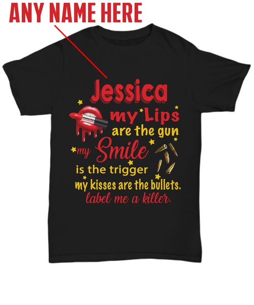 

personalised name my lips are the gun lady gift for teen girl cool casual pride men fashion hoodie designers t shirts sweatshirt