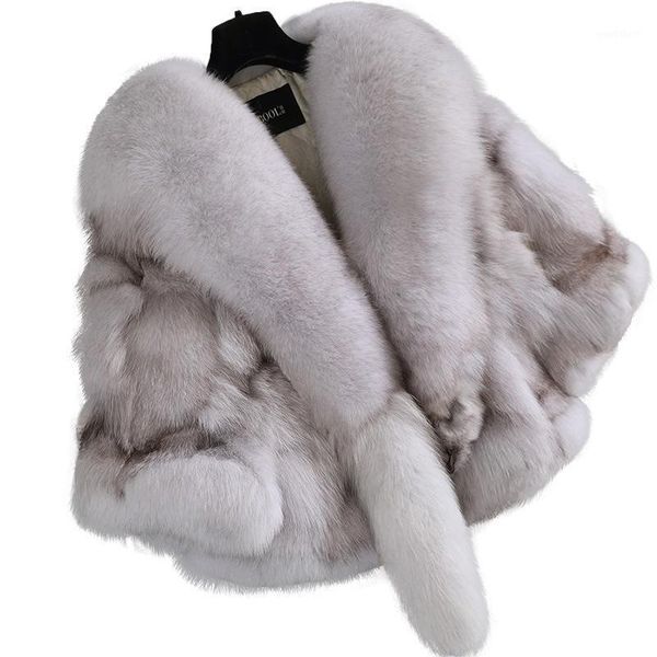 

new winter 100% real fur coat genuine fur natural short cape shawl coat for women outdoor luxury1, Black