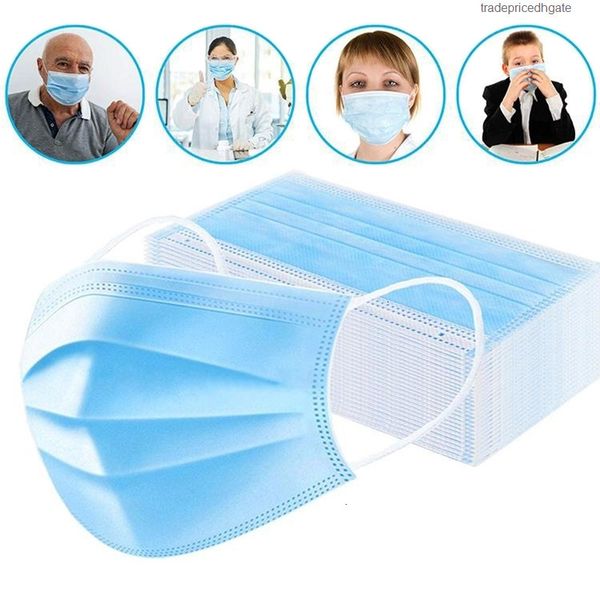 

7339044 fast wholesale delivery mask shipping ship blue 3 layer mouth face kn 95 kn90 men and women masks