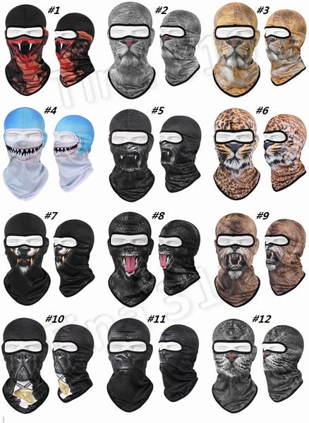 

animals soprt styles 3d animal winter beanie outdoor bicycle cycling motorcycle skis hats sports caps party masks 5189