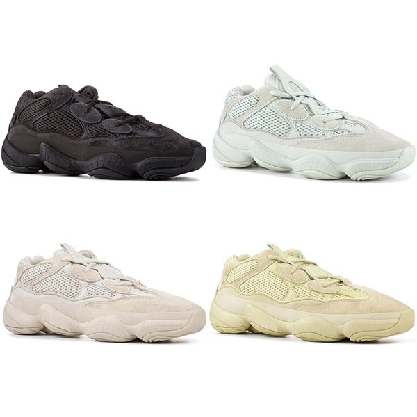 

kanye west runner stone soft vision desert rat 500 men women running shoes stylist bone super moon yellow blush sport sneakers size 36-45