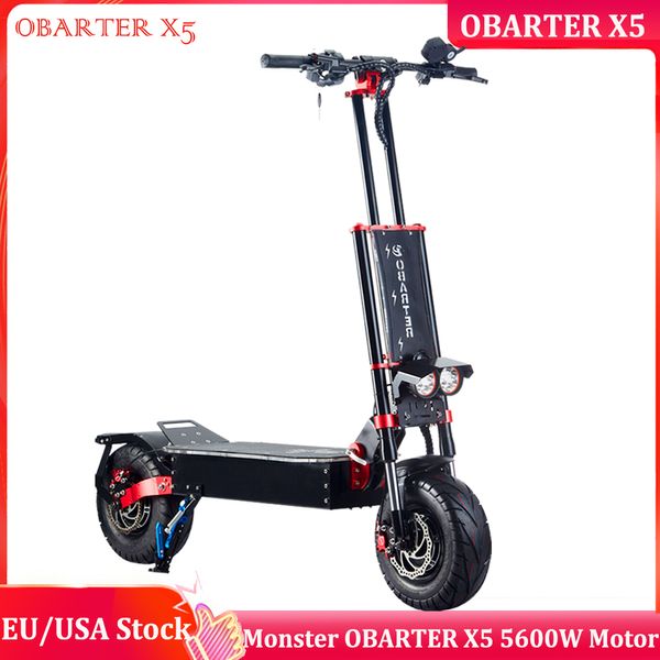 

vat eu stock obarter x5 13inch 60v 30ah dual motor 2*2800w speed 85km/h powerful adults electric scooter