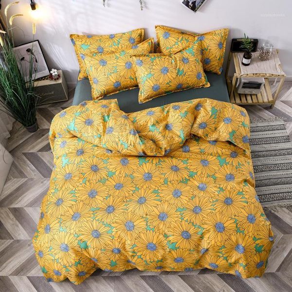 

bedding sets 4pcs flower print bed cover set kids boy girl duvet child sheets and pillowcases comforter 610611