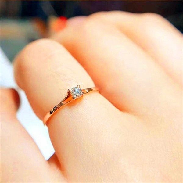 

bohemian crystal, women's zircon ring, small silver ring, gold rose ring, engagement ring