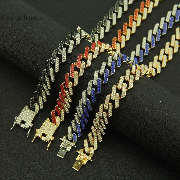 

bracelet accessories hand exaggerated set color diamond cuba, Silver