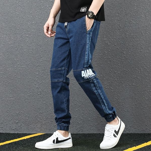 

z9r6j spring and summer men's loose corset men korean pants jeans jeans and jeansfashion casual harlan fashion thin pants harun gwzfh, Blue