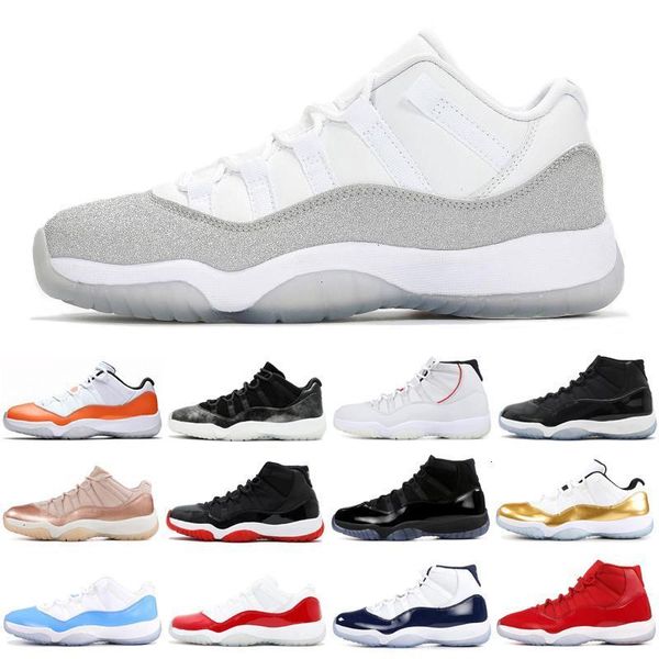 

11 new arrival metallic silver low 11s jumpman basketball shoes platinum tint win like 82 legend blue wholesale men women sports shoes, Black