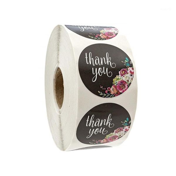 

gift wrap 500pcs/roll 1 inch thank you stickers labels roll for business favors birthday bags baby shower wedding labels1