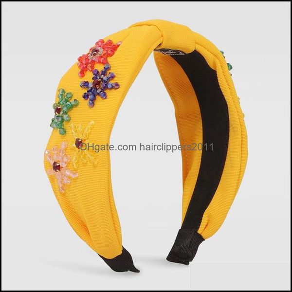 

headband hair accessories & tools products luxury rhinestone ladylike vintage hoop head band high fashion cloth for women f3246 drop deliver, Black;brown