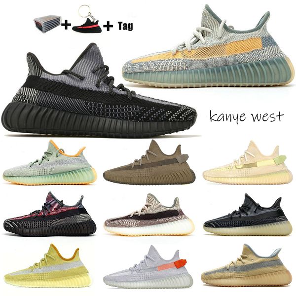 

2020 new abez cinder reflective earth oreo running shoes kanye west v2 runner desert sage zyon yecheil black static men women sports sneaker