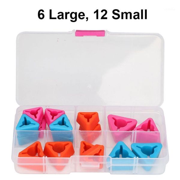 

silicone knit knitting needles cap tips point protectors for knitting craft sewing accessories 18pcs/box1, Black