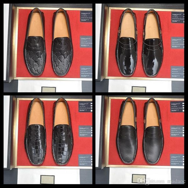 

summer hollow out leather shoes luxury men woman loafers breathable mens casual driving shoes man moccasins slip on flat zapatos hombre, Black