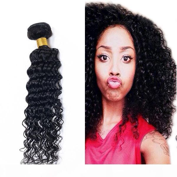 

brazilian deep wave virgin hair 3 bundles 3pcs lot 100g pcs natural black brazilian virgin human hair extension brazilian deep wave