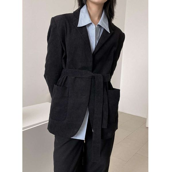 

mulan coat women's autumn and winter versatile temperament 2020 new korean corduroy small suit 20833, White