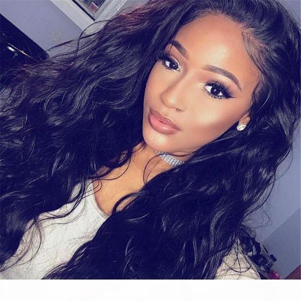 

7a brazilian full lace human hair wigs for black women wet and wavy full lace front wigs bleached knots glueless full lace wigs, Black;brown