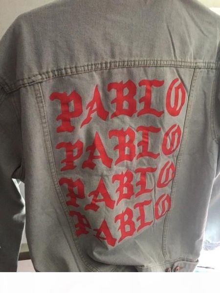 

2016 kanye west season 3 oversized pablo men jackets broken hole jean coat hiphop motorcycle jacket jeans denim jacket men, Black;brown