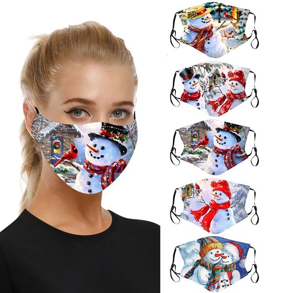 

snowman christmas claus face mask gift santa mask dust-proof cotton facemask pm2.5 anti-haze mouth masks