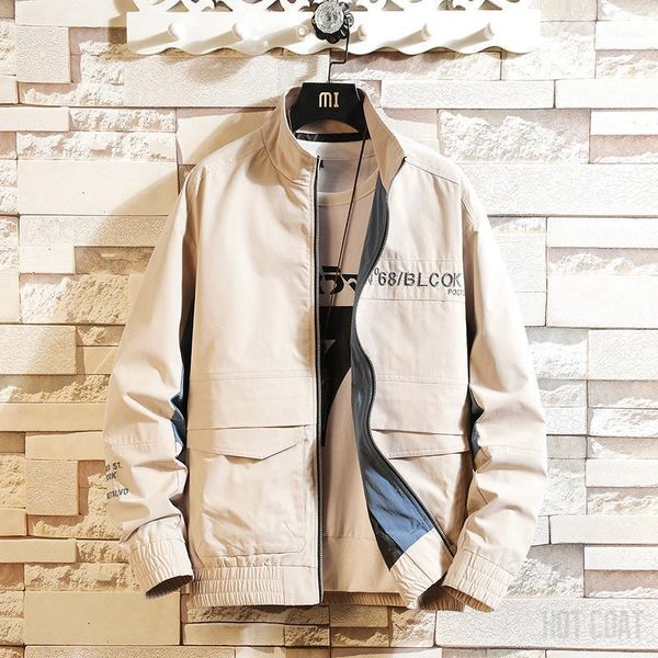 

m-3xl mens jackets and coats streetwear bomber jacket men windbreaker fashionsautumn embroidery stan collar jacket for men1, Black;brown
