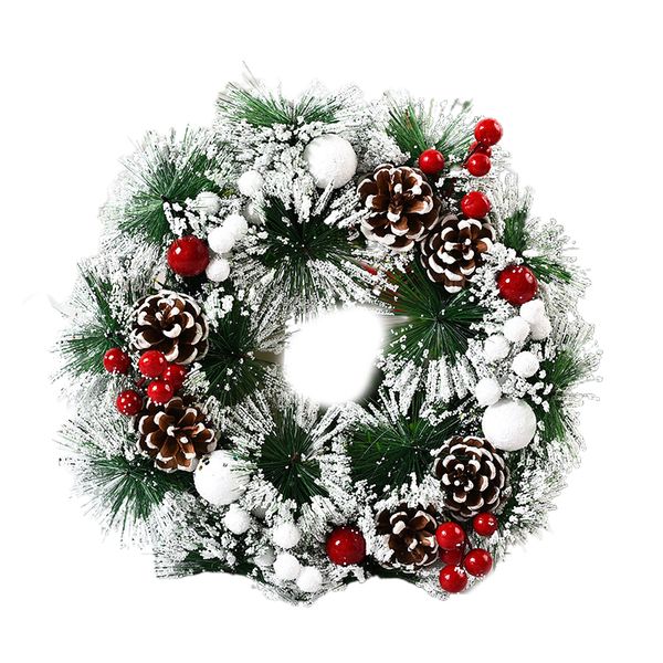 

newwall decoration hanging wreath xmas party 2020 for door garland ornament home christmas decor holiday accessories 7