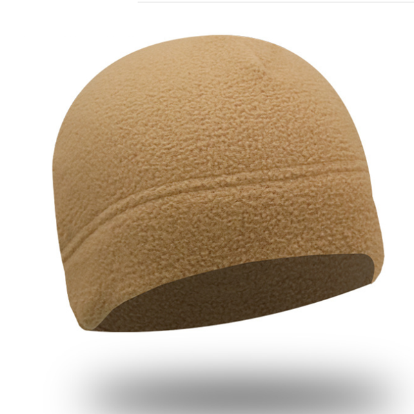 

wholesale winter double layer cycling hat outdoor tactical fleece hat wind proof keep warm mountaineering camping skiing headgear, Black;white