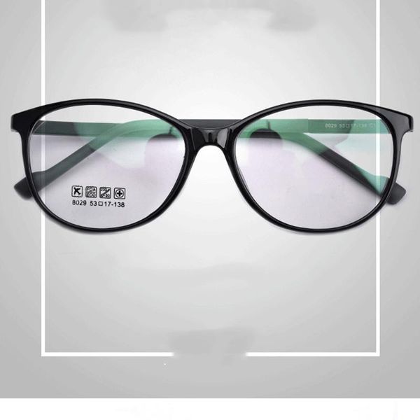 

oeyeyeo new retro tr90 silicone spectacle frame men's light and corrosion resistant eyeglasses ladies simple myopia eyewear 8029, Black