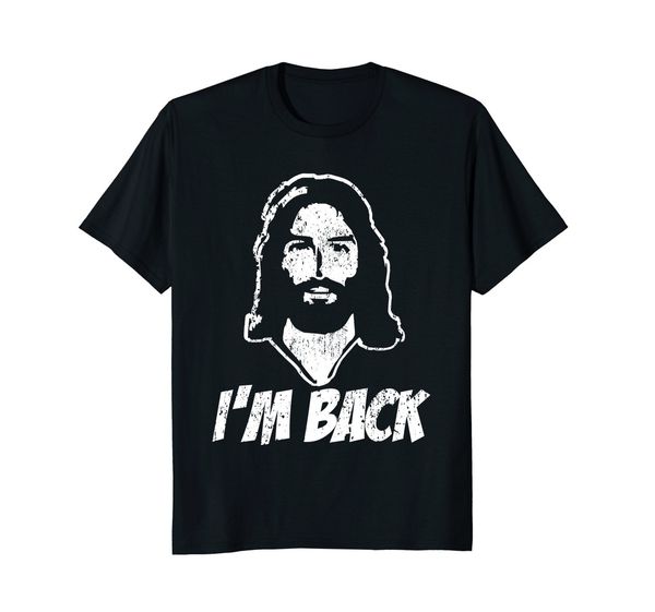 

новый летний слим tee shirt иисус я вернулся смешные пасха футболки спорт толстовка с капюшоном толстовка
