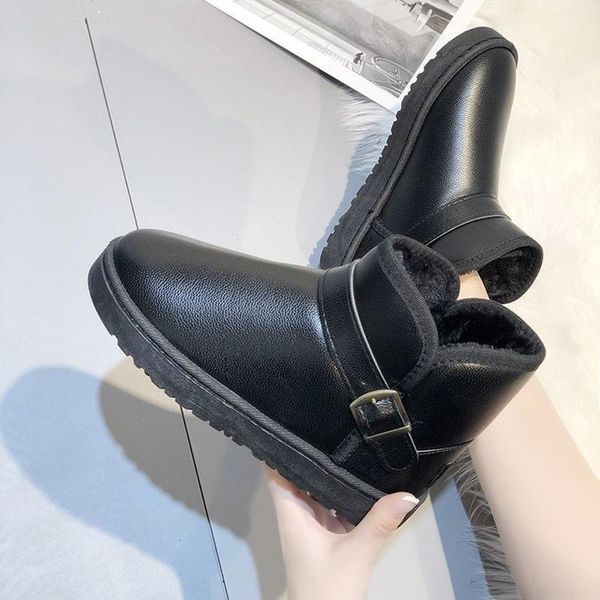 

2020 snow boots women fashion booties winter ankle boot black plus size ladies platform shoe woman cotton shoes botines mujer