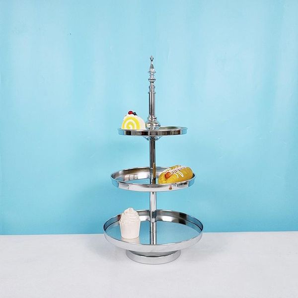 

1pcs silver cooking cake tools bakeware set party dinnerware cake stand